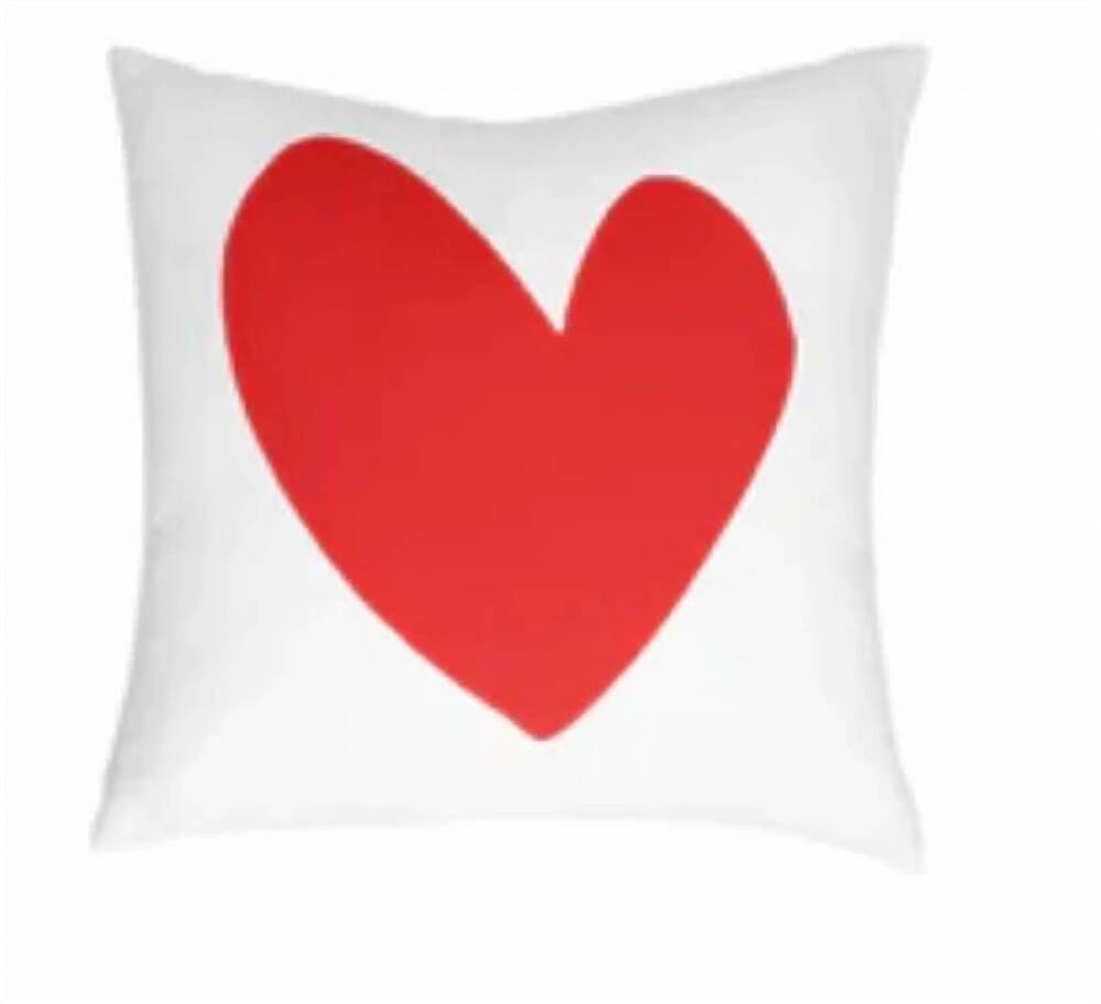 NEW KERRI ROSENTHAL imperfect heart pillow in white